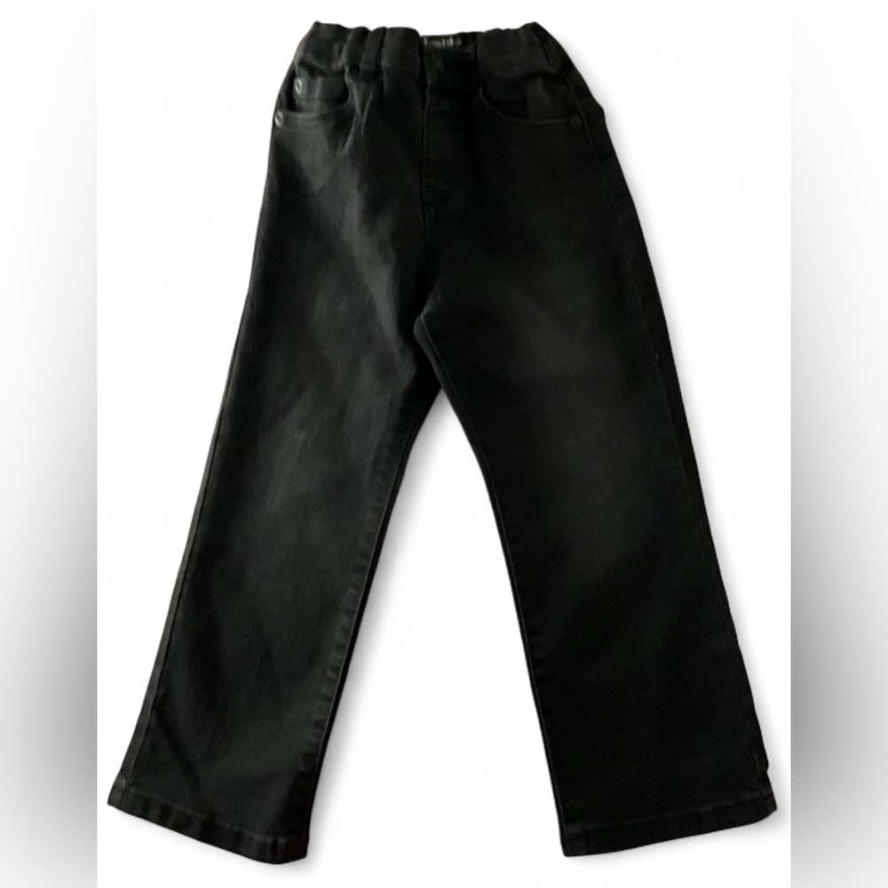 The Children’s Place Boys Black Stretch Jeans Size 4T Relaxed Fit Cotton